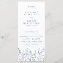 Einfache Minimalistische Periwinkle-Wildblume Hoch Programm