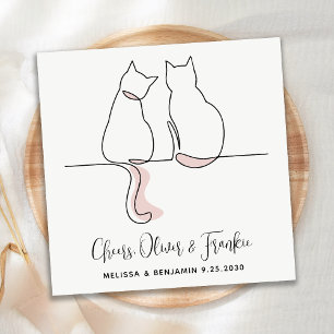 Einfache Minimalistische Personalisierte Cheers Ca Serviette