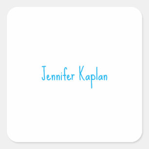 Einfache minimalistische professionelle Handschrif Quadratischer Aufkleber