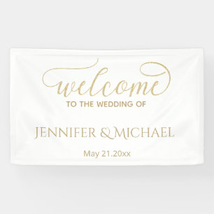 Einfache minimalistische romantische Goldfolienkal Banner