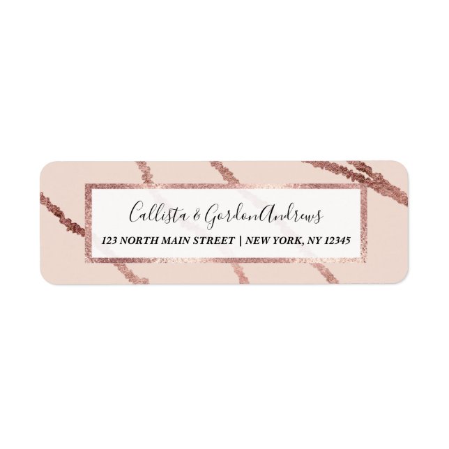 Einfache Minimalistische Rose Gold Pink Squiggs St (Vorne)