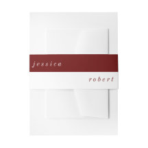 Einfache Minimalistische Rot-Weiß-Hochzeit