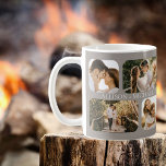 Einfache Minimalistische Rounded-Edge-Foto-Paare Kaffeetasse<br><div class="desc">Dieses Design ist ideal für den Valentinstag, Hochzeiten, Verlobungen oder einfach nur alltägliche Feiern der Liebe mit Ihren bedeutendsten anderen. Es besteht aus vier abgerundeten Fotos pro Seite (zwei kleine Quadrate und zwei Rechtecke) und den Namen des Ehepaares in der Mitte der vier Fotos, die auf beiden Seiten wiederholt werden....</div>