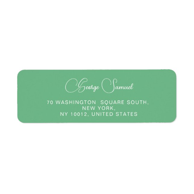 Einfache Minimalistische Rücksendeadressen-Aufkleb (Vorne)