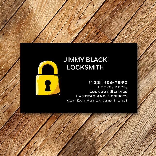Einfache Minimalistische Schlosslocke Visitenkarte (Von Creator hochgeladen)