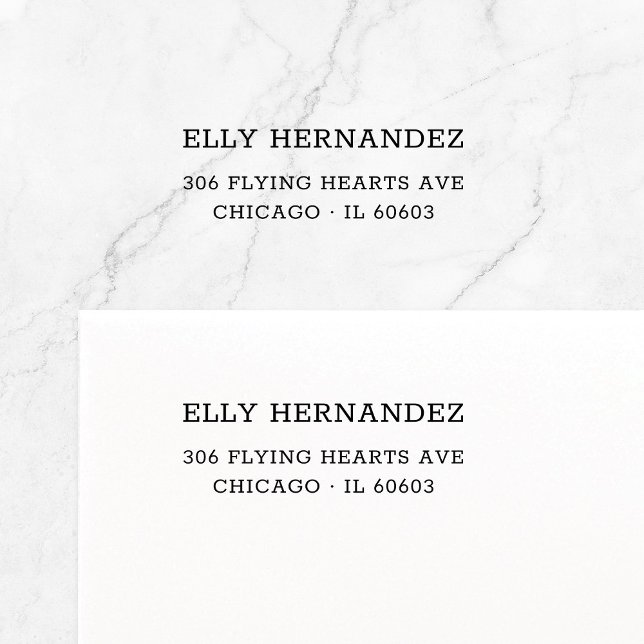 Einfache Minimalistische Schreibmaschine 11 | RÜCK Permastempel (Modern, typewriter self-Inking address stamp.)