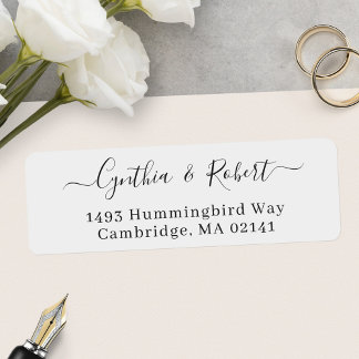 Einfache minimalistische Schrift Hochzeit Rücksend