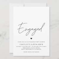Einfache Minimalistische Schwarz/Weiß-Engagement-P