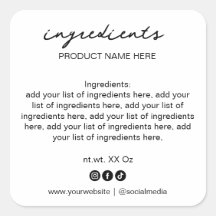 Einfache Minimalistische Schwarz-Weiß-Inhaltsstoff