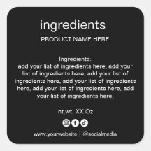 Einfache Minimalistische Schwarz-Weiß-Inhaltsstoff