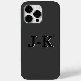 Einfache Minimalistische Schwarzweißmonogramm Case-Mate iPhone 14 Pro Max Hülle