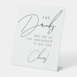 Einfache Minimalistische Script-Funny Wedding Drin Sockelschild