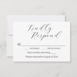 Einfache Minimalistische Script-Hochzeitkarte für Dankeskarte