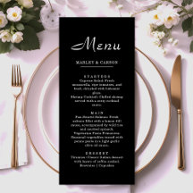 Einfache Minimalistische Script-Sleek Black Weddin