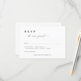 Einfache Minimalistische Seien Sie unser Gast Hoch RSVP Karte