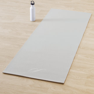 Einfache Minimalistische, silbergraue, neutrale Üb Yogamatte