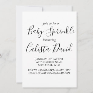 Einfache minimalistische Sprinkbrille Einladung