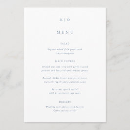 Einfache Minimalistische Staubblauchverheiratung Menükarte