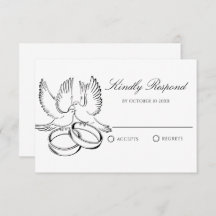 Einfache minimalistische Taube-Ehering