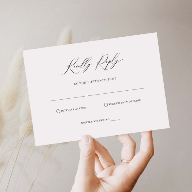 Einfache minimalistische UAWG-Antwortkarte Begleitkarte (Von Creator hochgeladen)