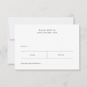 Einfache minimalistische UAWG-Antwortkarte RSVP Karte