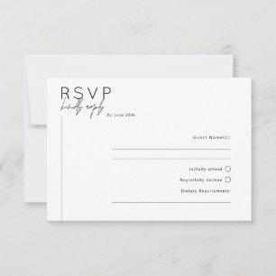 Einfache minimalistische UAWG-Antwortkarte RSVP Karte