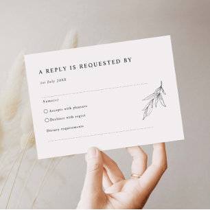 Einfache minimalistische UAWG-Antwortkarte RSVP Karte