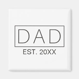 Einfache Minimalistische Vater Typografie   Magnet