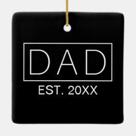 Einfache Minimalistische Vater Typografie | Orname Keramikornament