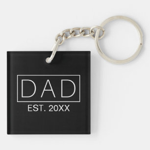Einfache Minimalistische Vater Typografie   SCHLÜS Schlüsselanhänger