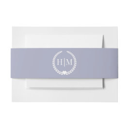 Einfache Minimalistische Weichlavene Lila Monogram Einladungsbanderole
