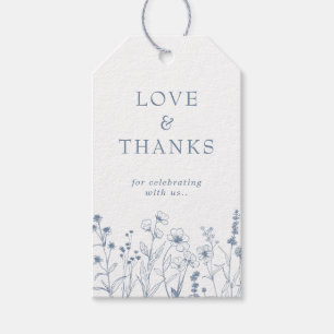 Einfache Minimalistische Wildblume Periwinkle Viel Geschenkanhänger