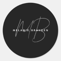 Einfache Minimalistische Zwei-Monogramm-Bezeichnun