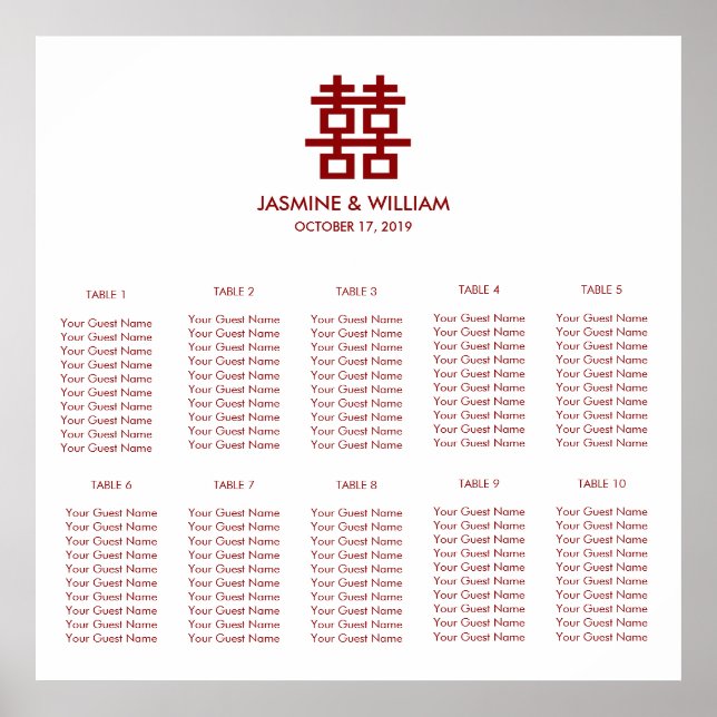 Einfache Minimalistische Zweitglücksszenierung Chi Poster (Vorne)