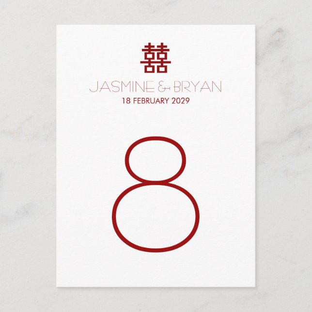 Einfache Minimalistische Zweitglücksszenierung Chi Postkarte (Vorderseite)