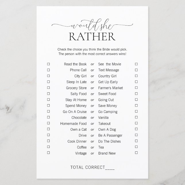 Einfache Minimalität würde sie eher Brautparty spi (Vorderseite)