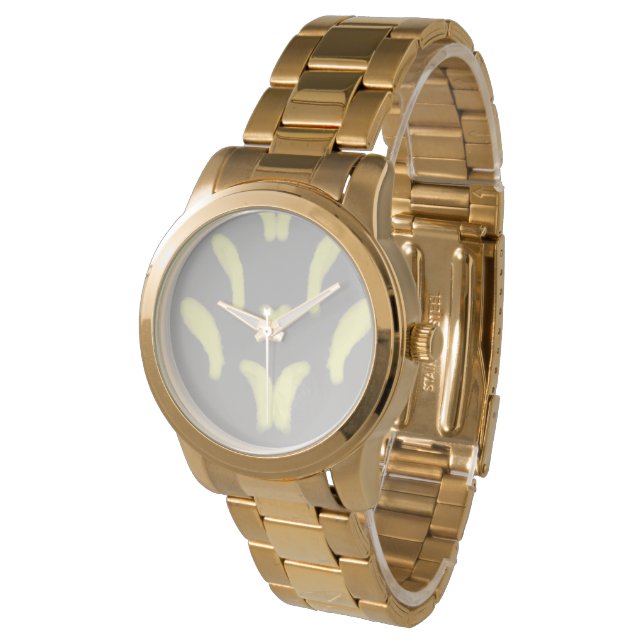 Einfache, minimalrosa, lila Aquarellapplikation ab Armbanduhr (Schrägansicht)