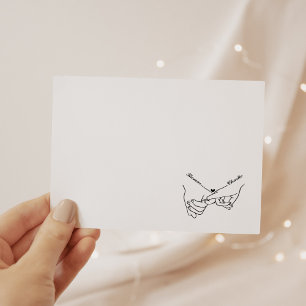 Einfache MinimalWedding Mitteilungskarte