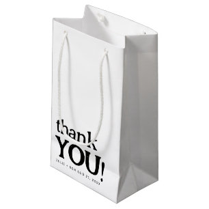 Einfache MinimalWedding Vielen Dank Kleine Geschenktüte
