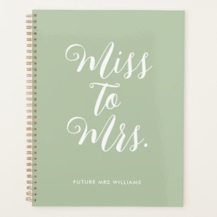 Einfache Miss an Frau Modern Wedding Planner Noteb Planer
