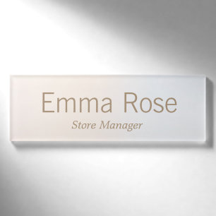 Einfache Mitarbeiter Magnetname Tag Abzeichen Namenschild