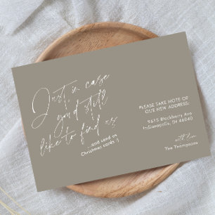 Einfache Modern Funny Taupe Moving Ankündigung