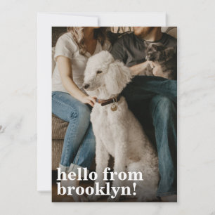 Einfache Modern Hello New Zuhause Address Foto Mov Ankündigung