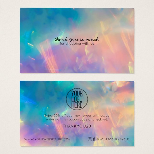 Einfache Modern IHR LOGO HIER Kundenrabatt (Vorne & Hinten)