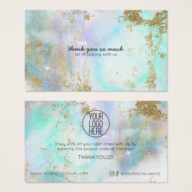 Einfache Modern IHR LOGO HIER Kundenrabatt (Vorne & Hinten)