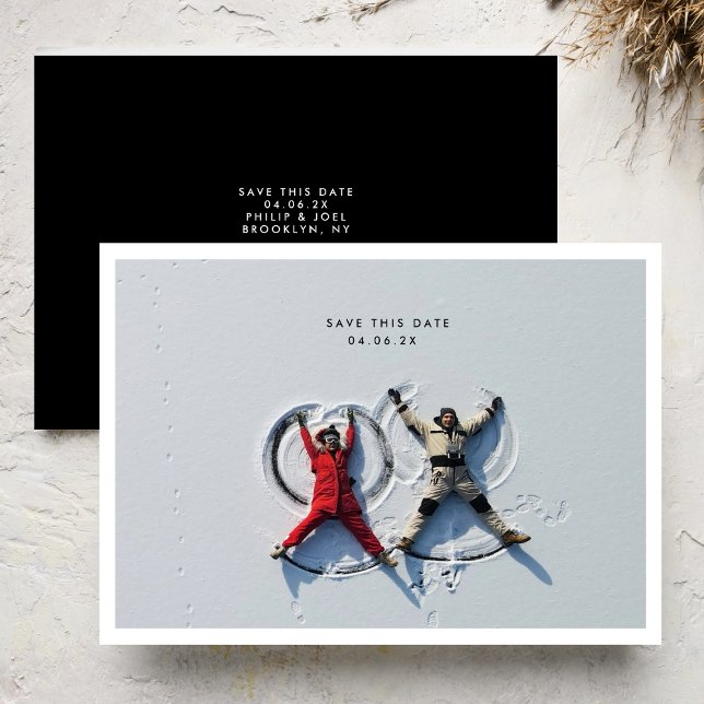 Einfache MoDeRN MINIMALISTISCHE Foto-RahmenWedding Save The Date (Von Creator hochgeladen)