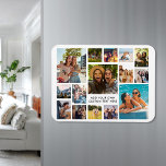 Einfache moderne 15-Foto Collage Magnet<br><div class="desc">Erstellen Sie Ihren eigenen personalisierten Foto Collage Magneten. Fügen Sie 15 Ihrer Lieblingsbilder und Ihren eigenen Farbhintergrund in dieses moderne Vorlagendesign ein.</div>