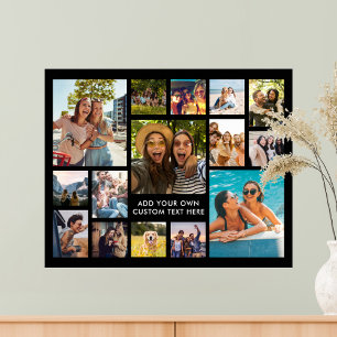 Einfache moderne 15-Foto Collage Poster