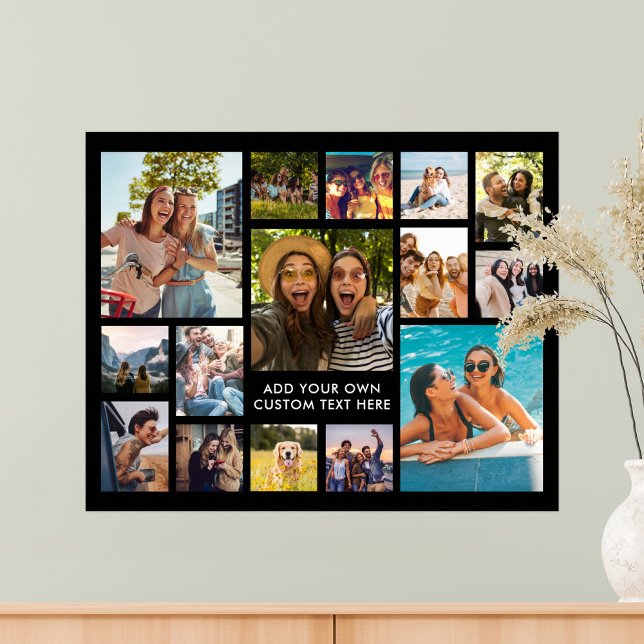 Einfache moderne 15-Foto Collage Poster (Von Creator hochgeladen)