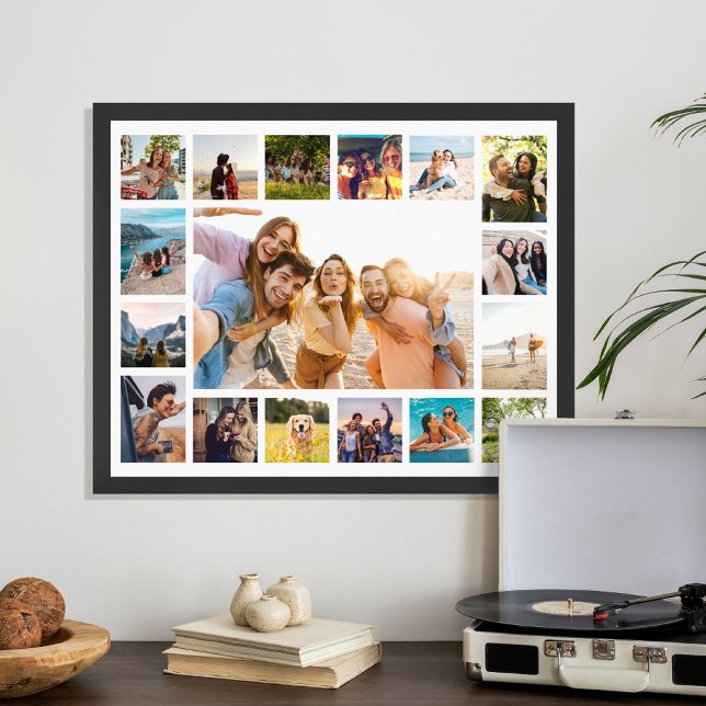 Einfache moderne 17-FotoCollage Poster (Von Creator hochgeladen)